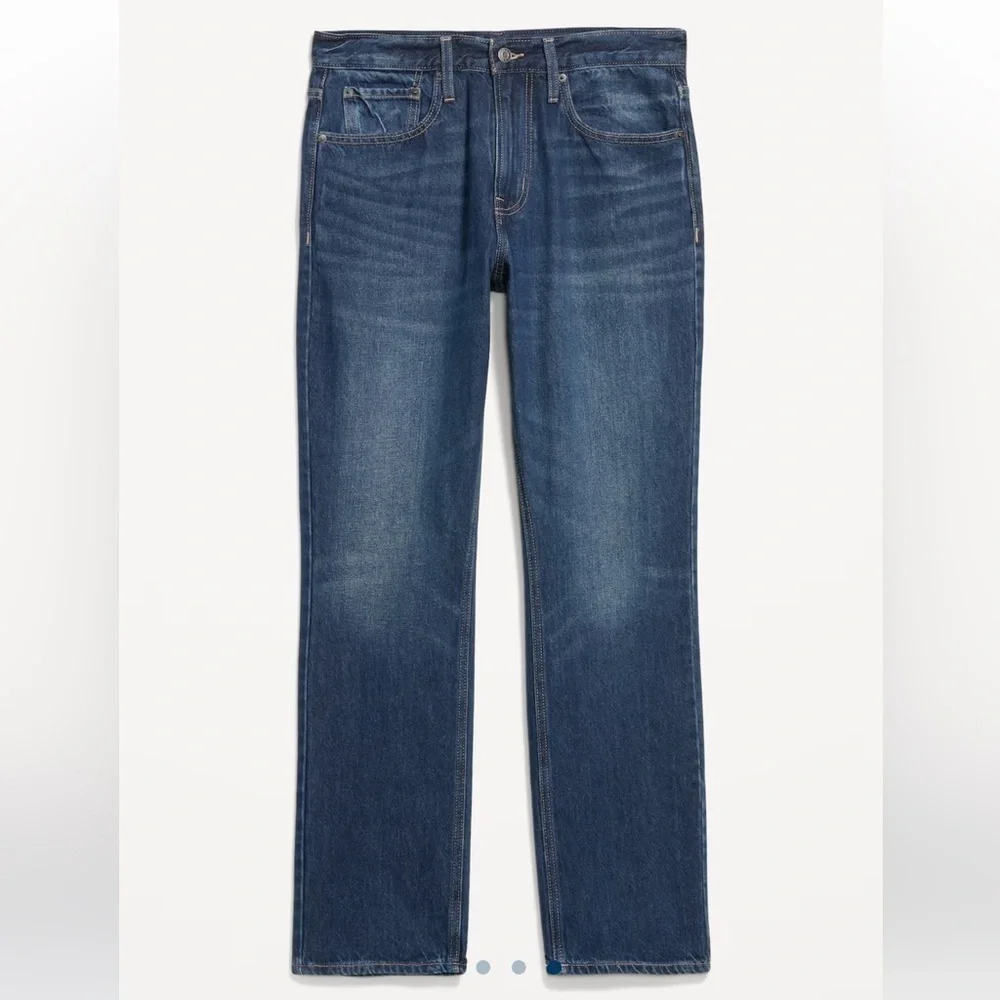 NWT Old Navy Blue Straight Jeans Classic Style Size 30/30